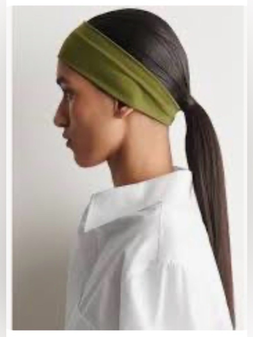COS Olive Green Jersey Headband, M/L